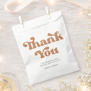 Stylish retro Brown sugar Wedding Favor Bag