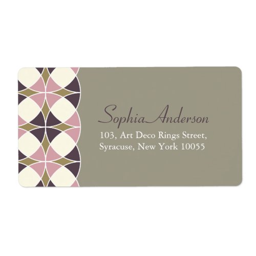 Stylish Retro Chic Art Deco Wedding Address Labels