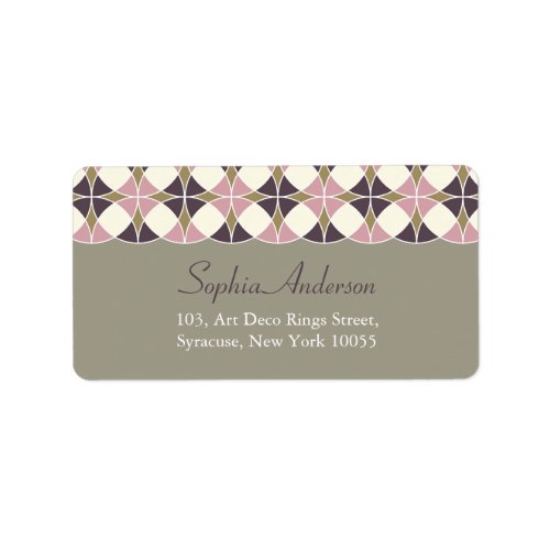 Stylish Retro Chic Art Deco Wedding Address Labels