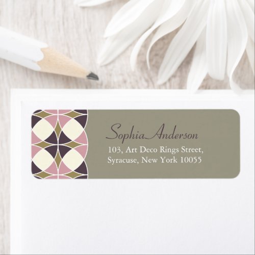 Stylish Retro Chic Art Deco Wedding Address Labels