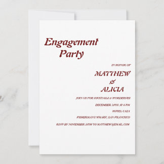 Stylish Retro Engagement party Invitation