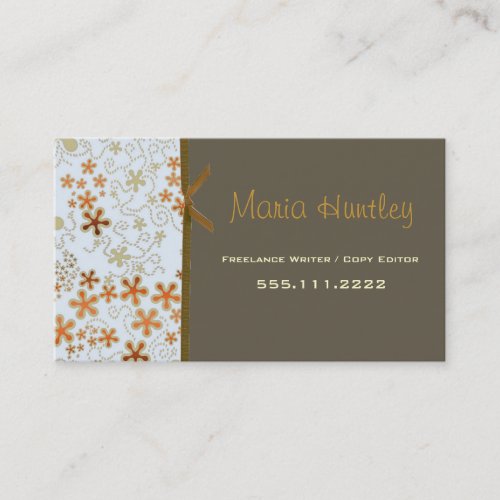 Stylish retro floral Business Card