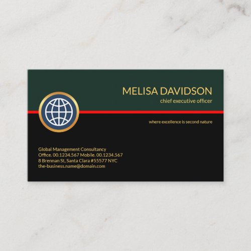 Stylish Retro Layer Red Line Startup Entrepreneur Business Card