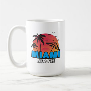 Stylish Retro Miami Beach Travel Coffee Mug