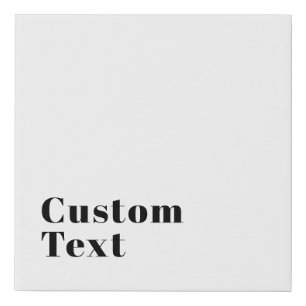 Stylish Retro Modern Lettering Editable Black Faux Canvas Print