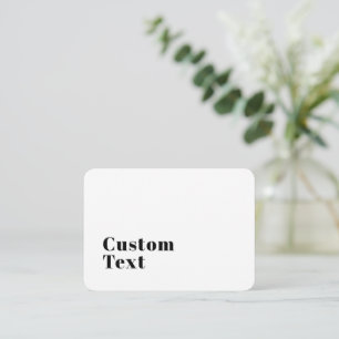 Stylish Retro Modern Lettering   Editable Black Note Card