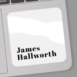 Stylish Retro Modern Lettering   Editable Black Sticker