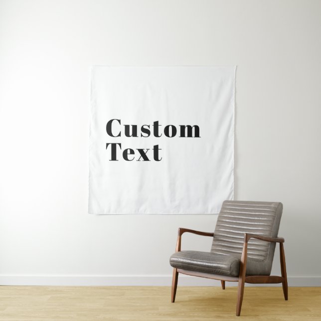 Stylish Retro Modern Lettering | Editable Black Tapestry (In Situ)