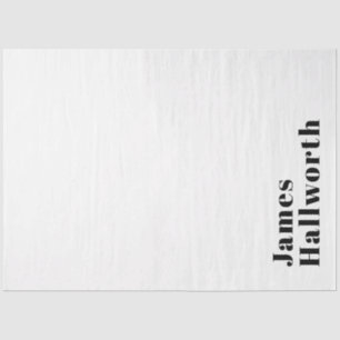 Stylish Retro Modern Lettering Editable Black Tissue Paper