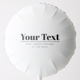 Stylish Retro-modern Text Black & White Balloon