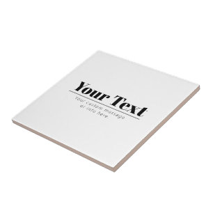 Stylish Retro-modern Text Black & White Ceramic Tile