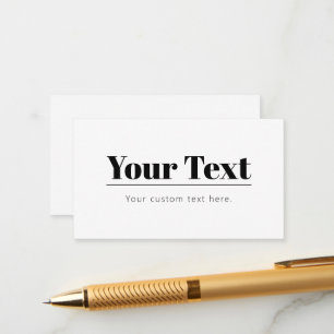 Stylish Retro-modern Text Black & White Enclosure Card