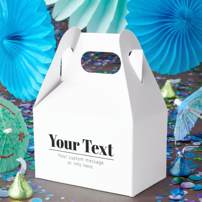 Stylish Retro-modern Text | Black & White Favor Boxes (Party)