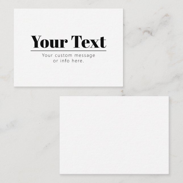 Stylish Retro-modern Text | Black & White Note Card (Front/Back)