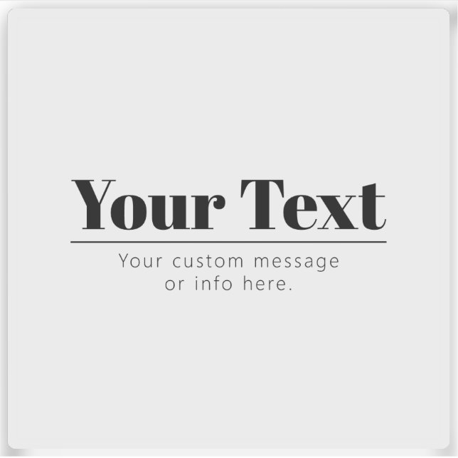 Stylish Retro-modern Text | Black & White Sticker (Front)