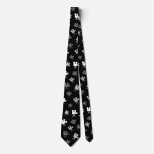 STYLISH RETRO MOVIE CAMERAS MOTIF NECK TIE