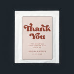 Stylish retro peach pink custom Thank you Tea Bag Drink Mix<br><div class="desc">A retro chic theme: adopt this slightly vintage and stylish typographic design for your wedding favors,  with a burnt orange,  terracotta,  brown sugar & peach pink color theme.</div>