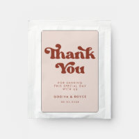 Stylish retro peach pink custom Thank you
