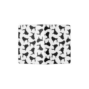 Stylish Retro Poodle Dogs Pattern Black & White Passport Holder