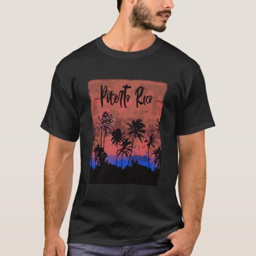 Stylish Retro Puerto Rico T_Shirt