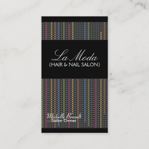 Stylish Retro Salon Business Card