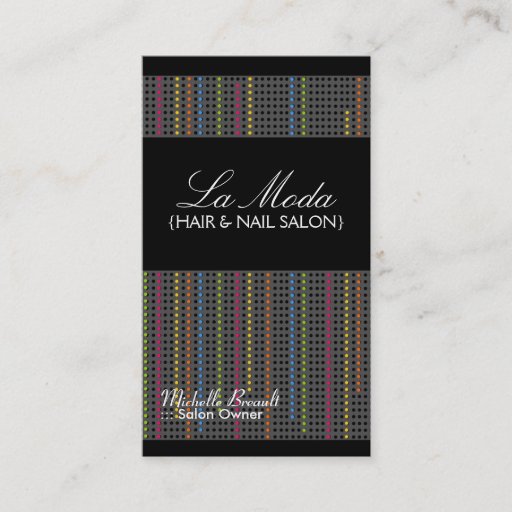 Customizable Stylish Retro Salon Business Card