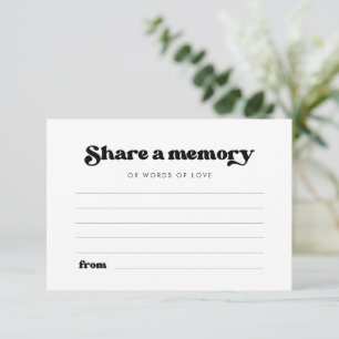 Stylish retro Share a memory Note Card