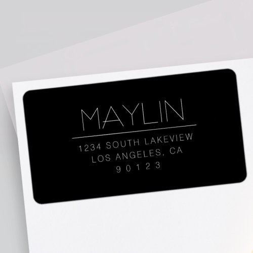 Stylish Return Address  Label