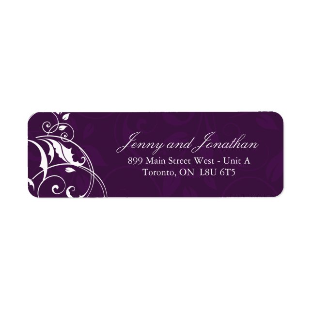 Stylish Return Address Labels | RSVP (Front)