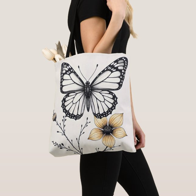 Stylish Reusable Tote Bag Work & Travel (Close Up)