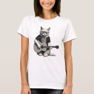Stylish Rocking Cat T-Shirt