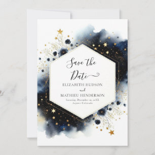 Stylish Romantic Celestial Wedding Save The Date