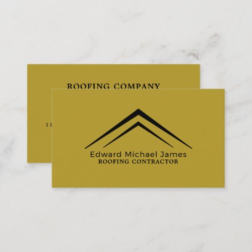 Stylish Roof Roofer Roofing Contractor Business Card