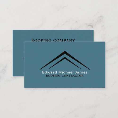 Stylish Roof Roofer Roofing Contractor Business Card