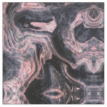 Stylish rose gold abstract marbleized design fabric