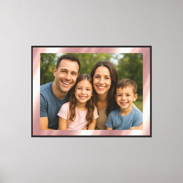 Stylish Rose Gold Background For Your Photo Luxury Canvas Print (Front)
