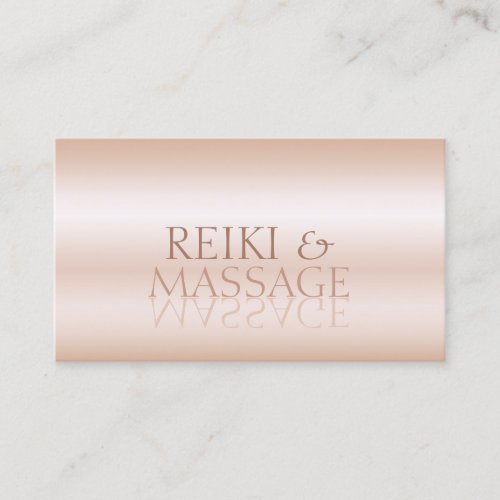 Stylish Rose Gold Chic Mirror Letters Professional Business Card