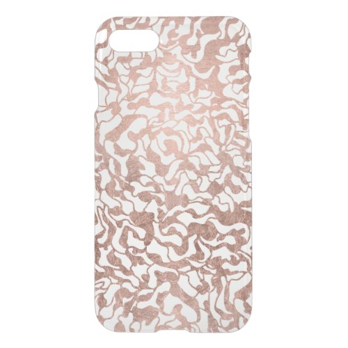 Stylish rose gold geometric hand drawn pattern iPhone SE87 case