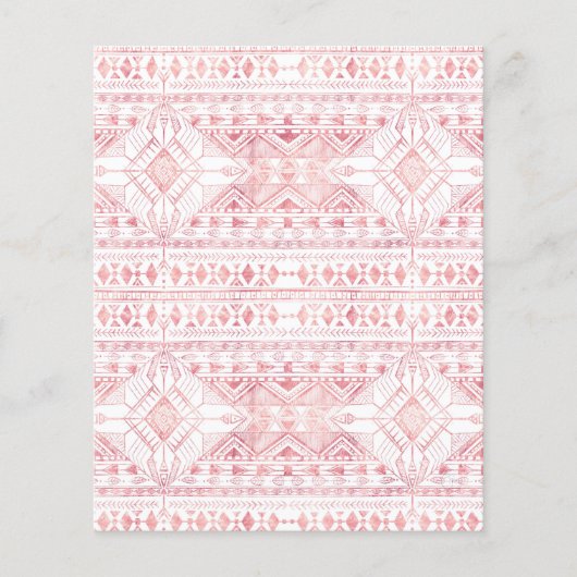 Stylish Rose Gold Geometric Tribal Aztec Pattern (Front)