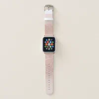 Stylish rose gold glitter ombre pink color block apple watch band Zazzle