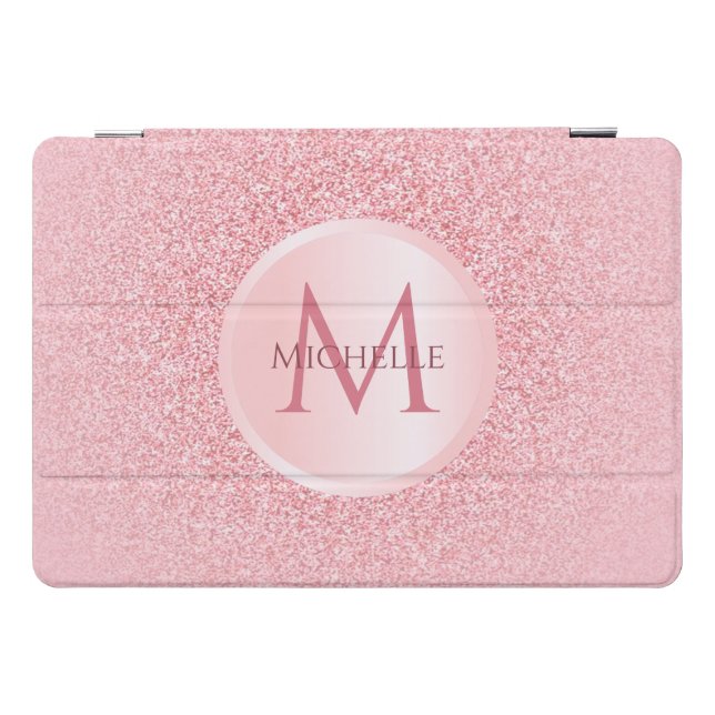 Stylish Rose Gold Glitter Template Trendy Girly iPad Pro Cover (Horizontal)