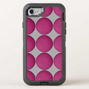Stylish Rose Red Pattern OtterBox Defender iPhone SE/8/7 Case