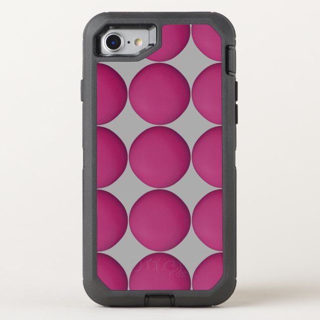 Stylish Rose Red Pattern Otterbox iPhone Case (Back)