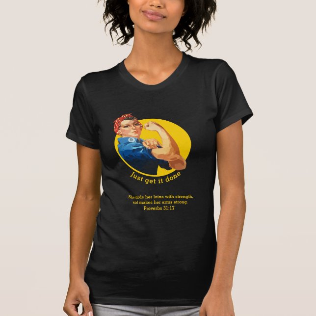 Stylish ROSIE THE RIVETER  T-Shirt (Front)