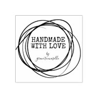 Stylish Round Scribble Handmade With Love