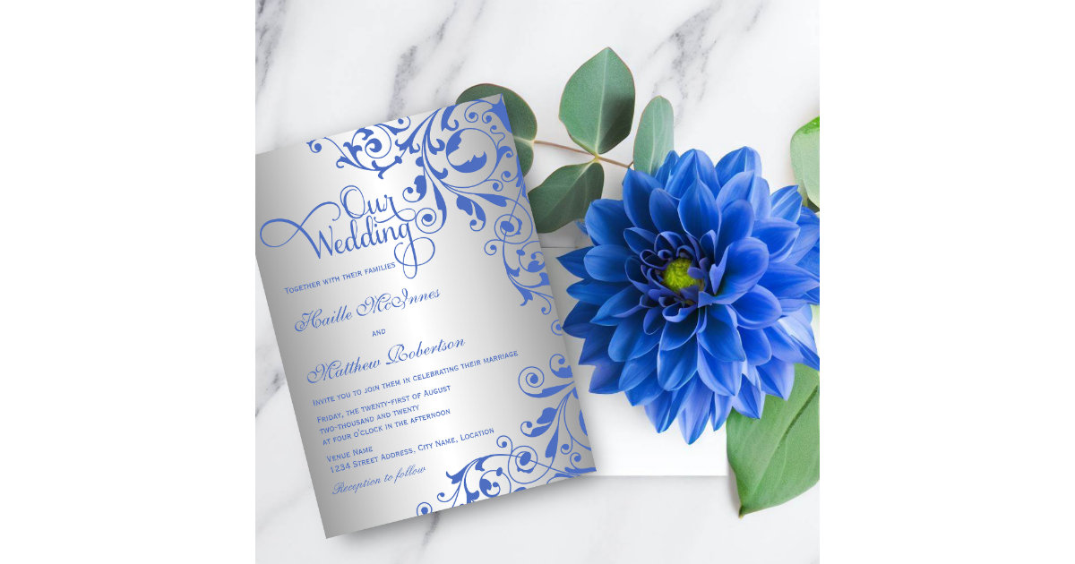 blue corner designs for invitations