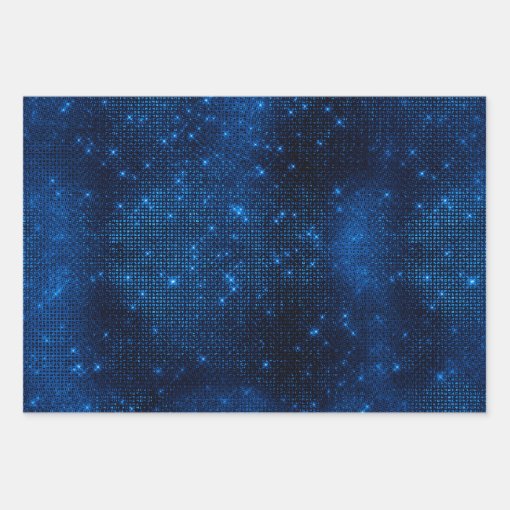 Stylish Royal Blue Glitter and Strata Patterns Wrapping Paper Sheets ...