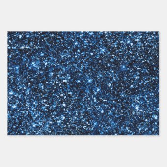 Stylish Royal Blue Glitter and Strata Patterns Wrapping Paper Sheets ...