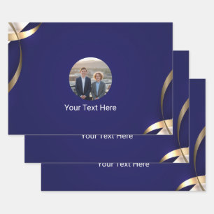 Stylish Royal Solid Blue Custom Gift Wrapping Pape Paper Sheets