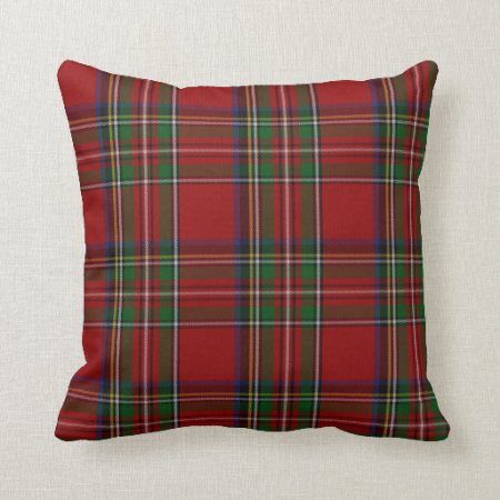Stylish Royal Stewart Tartan Plaid Pillow